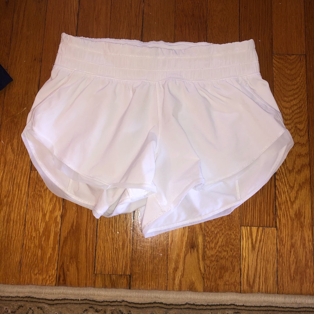 White lululemon athletic shorts size 4